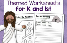 Christian Easter Worksheets For Kindergarten And First Grade for Easter Worksheets Christian