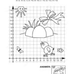 Coordinate Graphing And Coloring Page With Easter Basket Stock With Easter Coordinate Graphing Worksheets