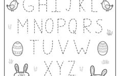 Easter Alphabet Tracing Worksheet Educational Vector Image pertaining to Easter Letter Worksheets