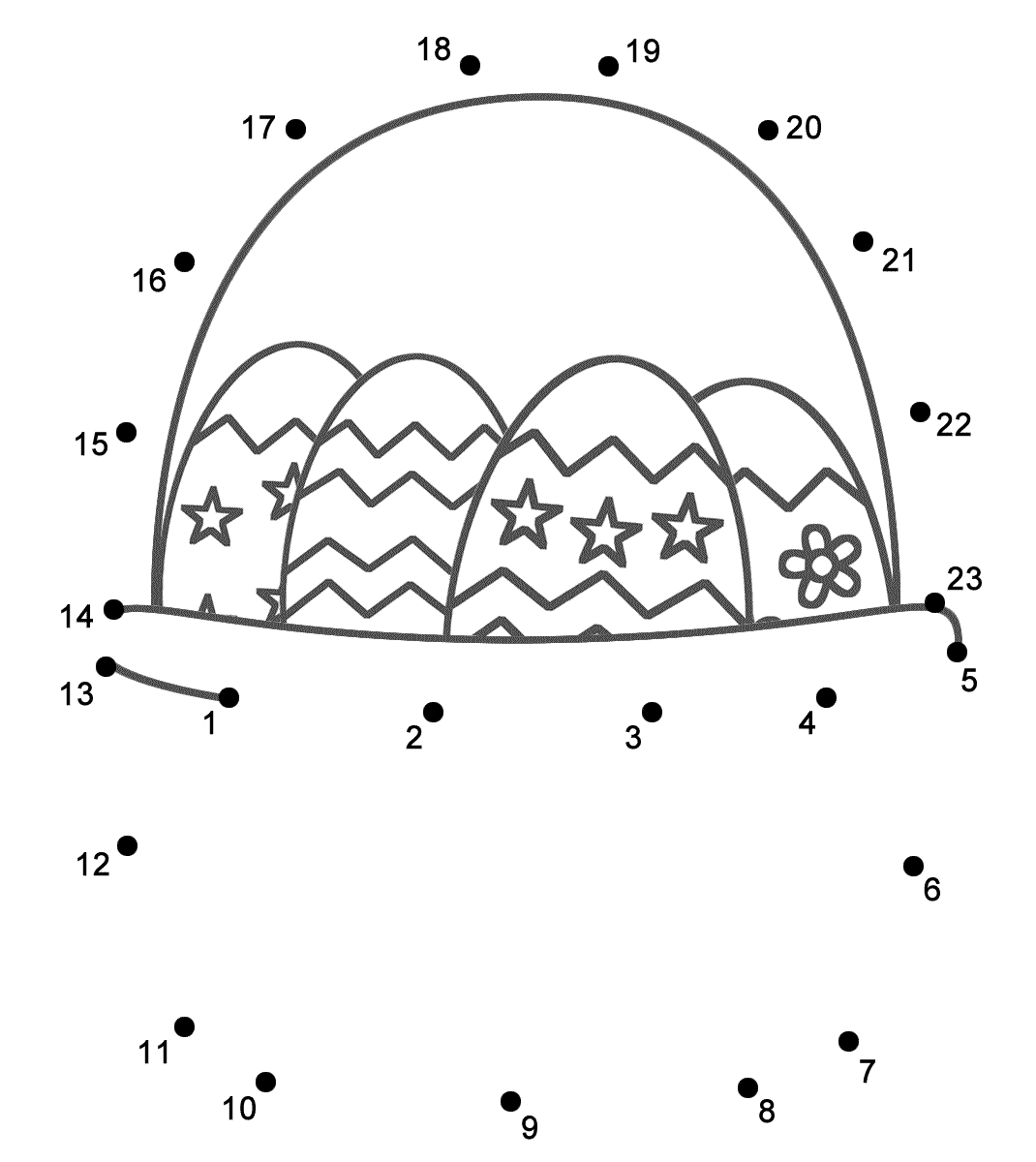 Easter Basket - Connect The Dots, Count1&amp;#039;S (Easter) with regard to Free Easter Connect the Dots Worksheets