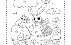 Easter Bunny Colorsight Word Worksheet - Free Printable intended for Easter Worksheets Free Printable
