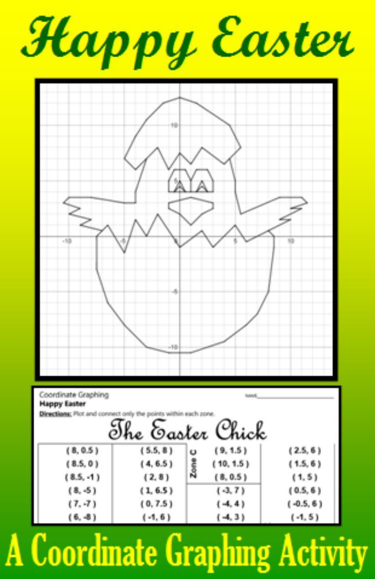 Easter Chick - A Coordinate Graphing Activity | Coordinate regarding Free Printable Easter Coordinate Graphing Worksheets