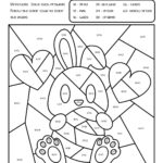 Easter Colorcode Multiplication Worksheets For 2Nd 3Rd For Easter Worksheets 3Rd Grade