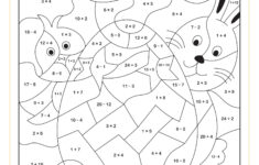 Easter Egg Arithmetic Colouring Worksheet | Fun And Engaging Year for Fun Easter Maths Worksheets