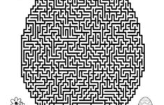 Easter Egg Maze with Easter Maze Worksheets