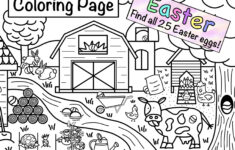 Easter Egg Search Coloring Page, Hidden Objects, Printout Download pertaining to Easter Egg Hidden Picture Worksheets