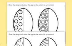Easter Egg Symmetry Worksheets. inside Easter Egg Symmetry Worksheets