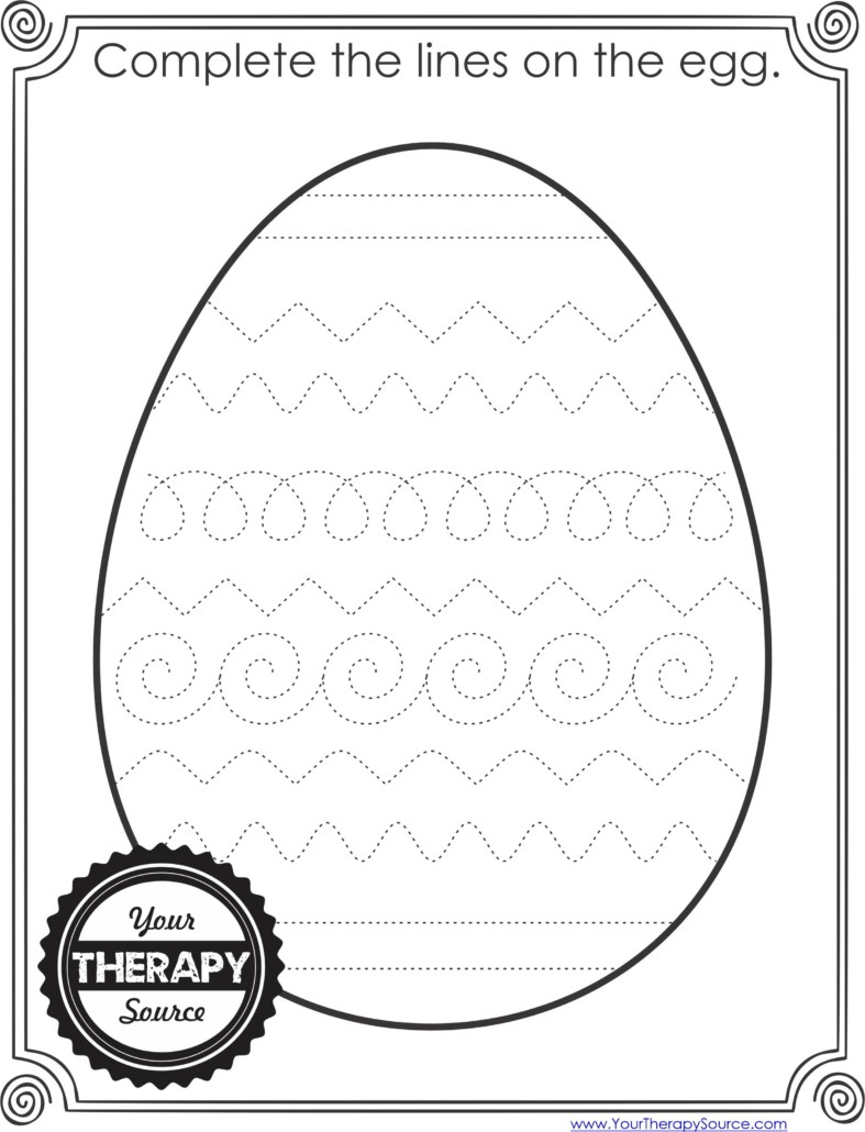 Easter Eggs Free Printables - Your Therapy Source within Easter Egg Worksheets For Preschool