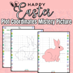 Easter Graphing Coordinates Mystery Picture Math Activity Plot Quadrants  And Color Shapes Regarding Easter Coordinate Graphing Worksheets