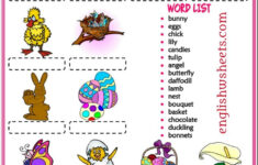 Easter Holidays Esl Vocabulary Worksheets inside Easter Holiday Worksheets