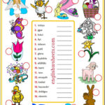 Easter Holidays Esl Vocabulary Worksheets Inside Easter Vocabulary Worksheets