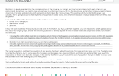 Easter Island Activitystudentnew 14 - Materials Easter Island with regard to The Mystery Of Easter Island Worksheets Answers