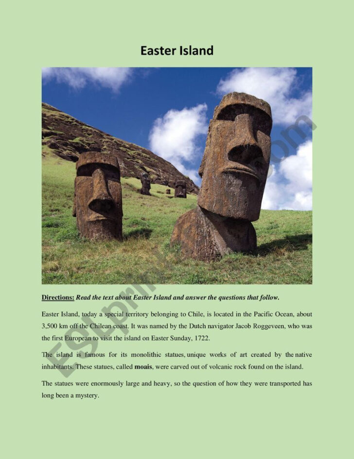 The Mystery of Easter Island Worksheets Answer Key