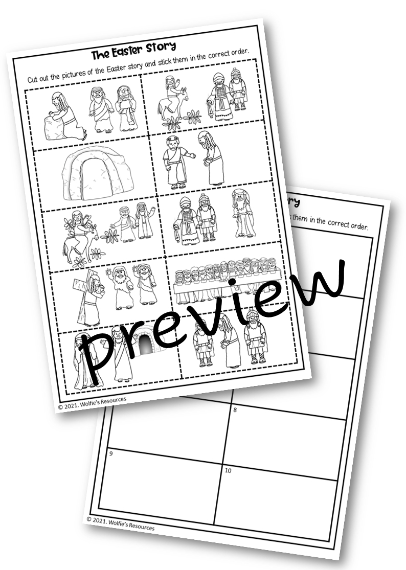 Easter Story Sequencing Activity | Teaching Resources in Easter Story Worksheets