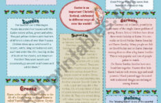 Easter Traditions From Around The World 1 - Europe (2 Pages + Key with Easter Traditions Around The World Worksheets