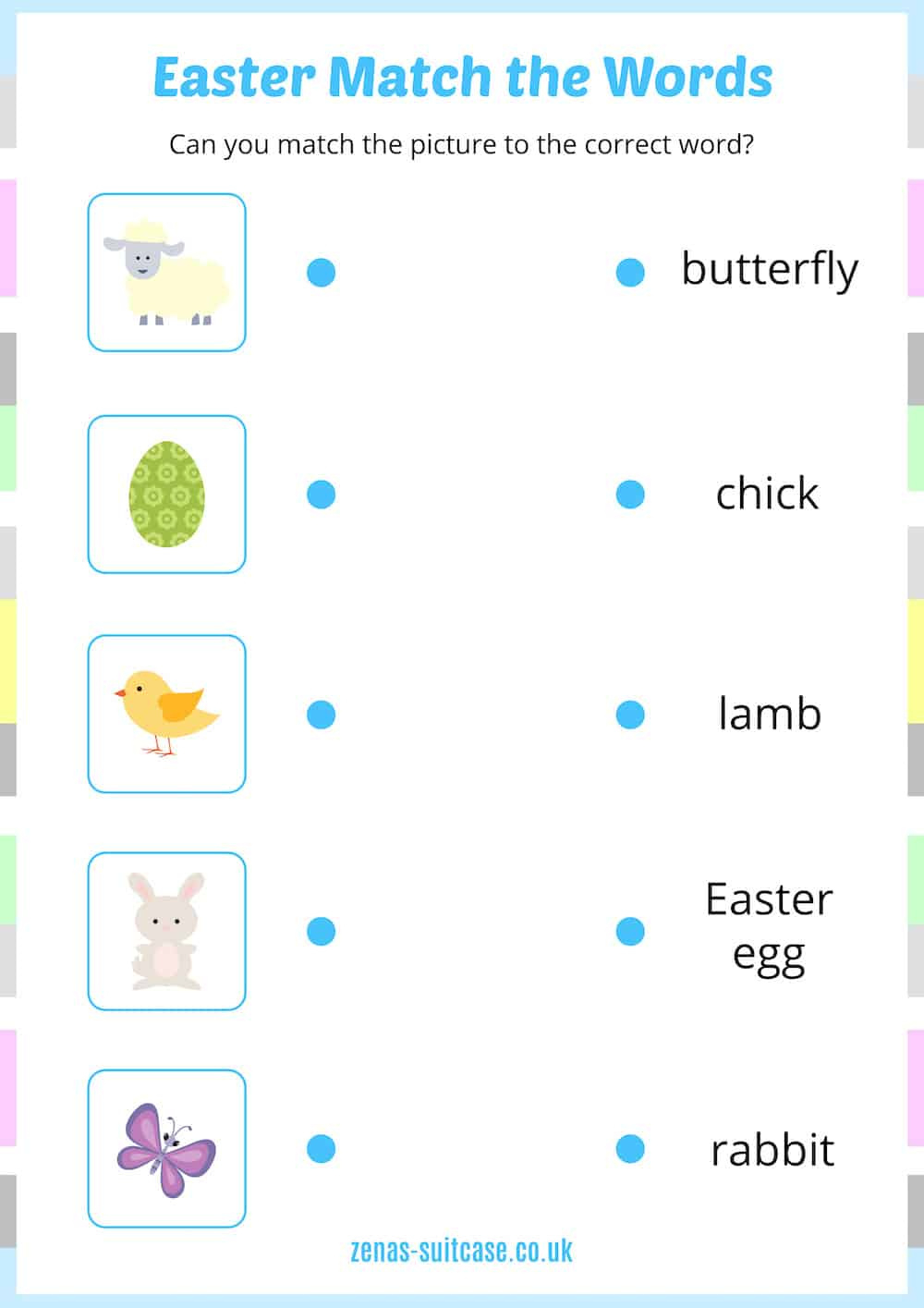 Free Easter Colouring &amp;amp; Activity Pages For Kids with Easter Matching Worksheets