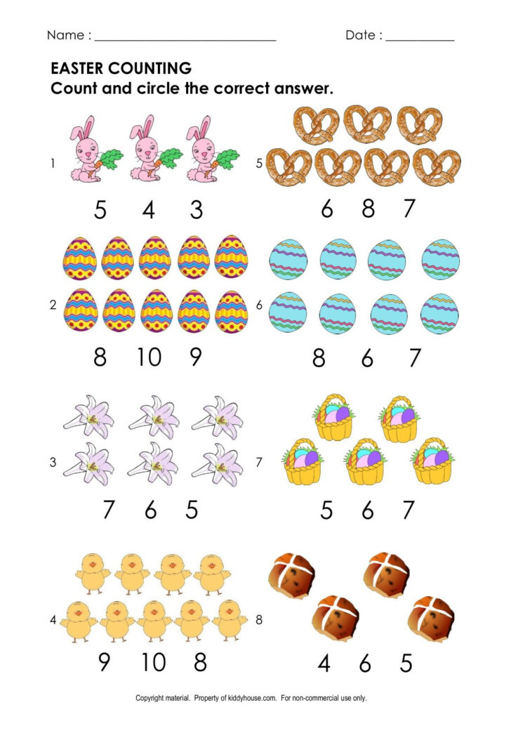 Easter Counting Worksheets