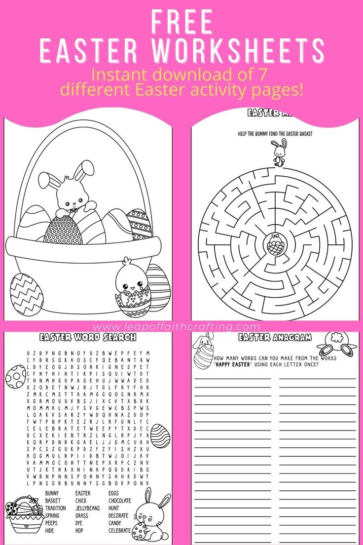 Free Easter Worksheets Pdf: Coloring Pages, Word Search &amp;amp; More! with regard to Easter Worksheets For Adults