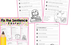 Free Fix The Sentence: Easter - In My World inside Easter Sentences Worksheets