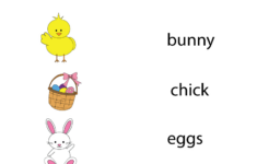 Free Preschool Easter Vocabulary Worksheet regarding Easter Pre-K Worksheets