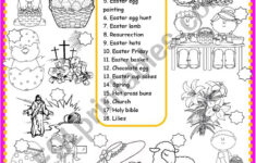 Happy Easter , Vocabulary For Young Learners - Esl Worksheet inside Easter Vocabulary Worksheets