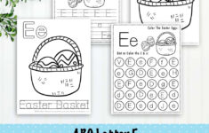 Hop Into Learning With Free Printable Easter Themed Letter E regarding E Is For Easter Worksheets