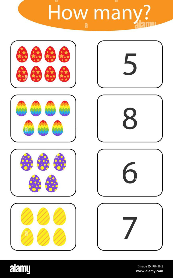 Easter Egg Counting Worksheets