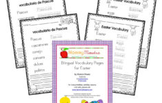 Mommy Maestra: Spanish Easter-Themed Vocabulary Worksheets {Printable} regarding Easter Worksheets In Spanish