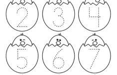 Number Tracing Easter Worksheet (1-10). Teachersmag throughout Easter Counting Worksheets For Preschoolers