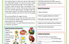 Our Easter Reading For Detail (Dee…: English Esl Worksheets Pdf &amp; Doc for Easter Reading Comprehension Worksheets Free
