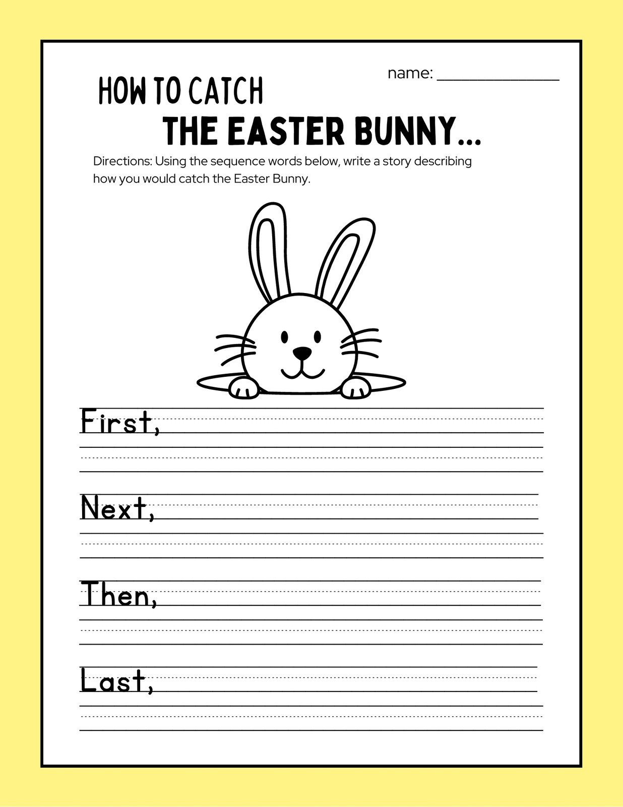 Page 3 - Free Custom Printable Easter Worksheet Templates | Canva pertaining to How to Catch the Easter Bunny Worksheets