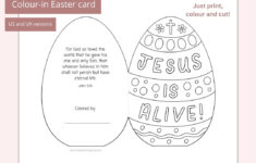 Printable Easter Card | Christian Easter Craft | Bible Crafts For inside Easter Worksheets Christian