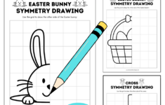 Printable Easter Symmetry Worksheets - Lemon And Kiwi Designs in Easter Symmetry Worksheets