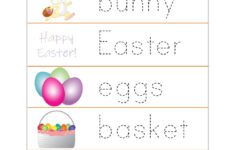 Tracing Easter Words - Raising Hooks throughout Easter Words Worksheets