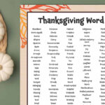 180+ Thanksgiving Words List (Free Printable!) Within Thanksgiving Words Worksheet
