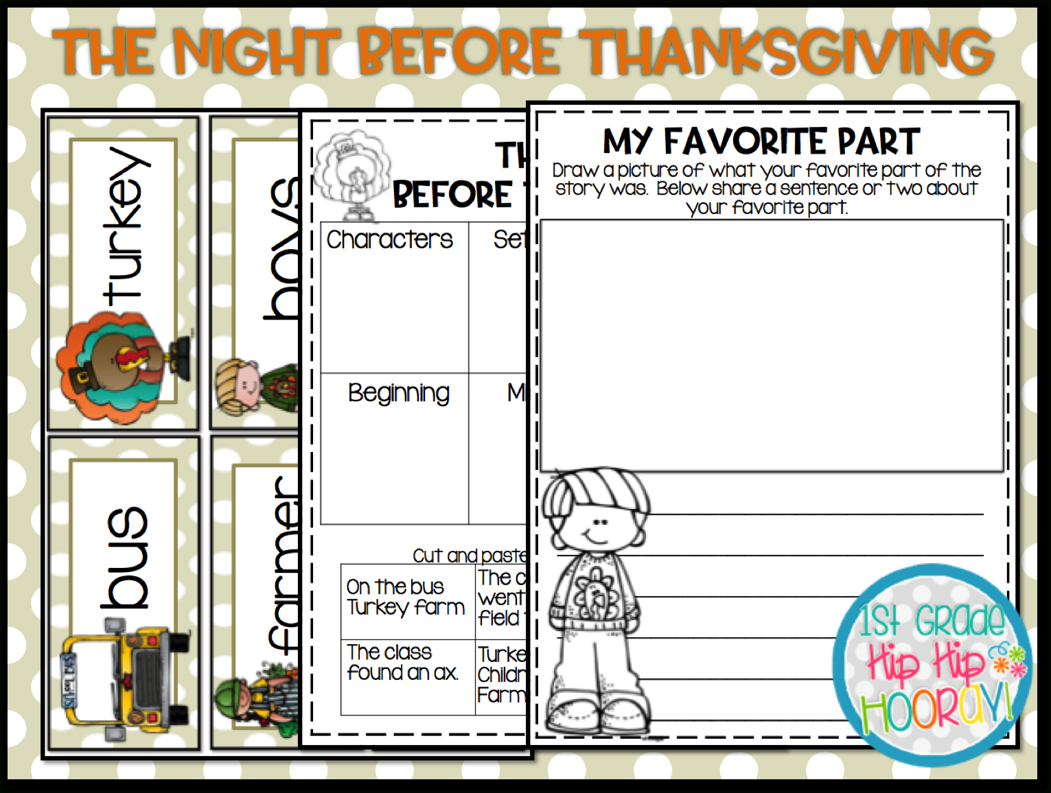 1St Grade Hip Hip Hooray!: &amp;#039;Twas The Night Before Thanksgiving pertaining to Twas the Night Before Thanksgiving Worksheets