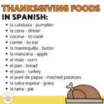 24 Spanish Thanksgiving Vocabulary Words For Spanish Class   Srta Throughout Spanish Thanksgiving Vocabulary Worksheets