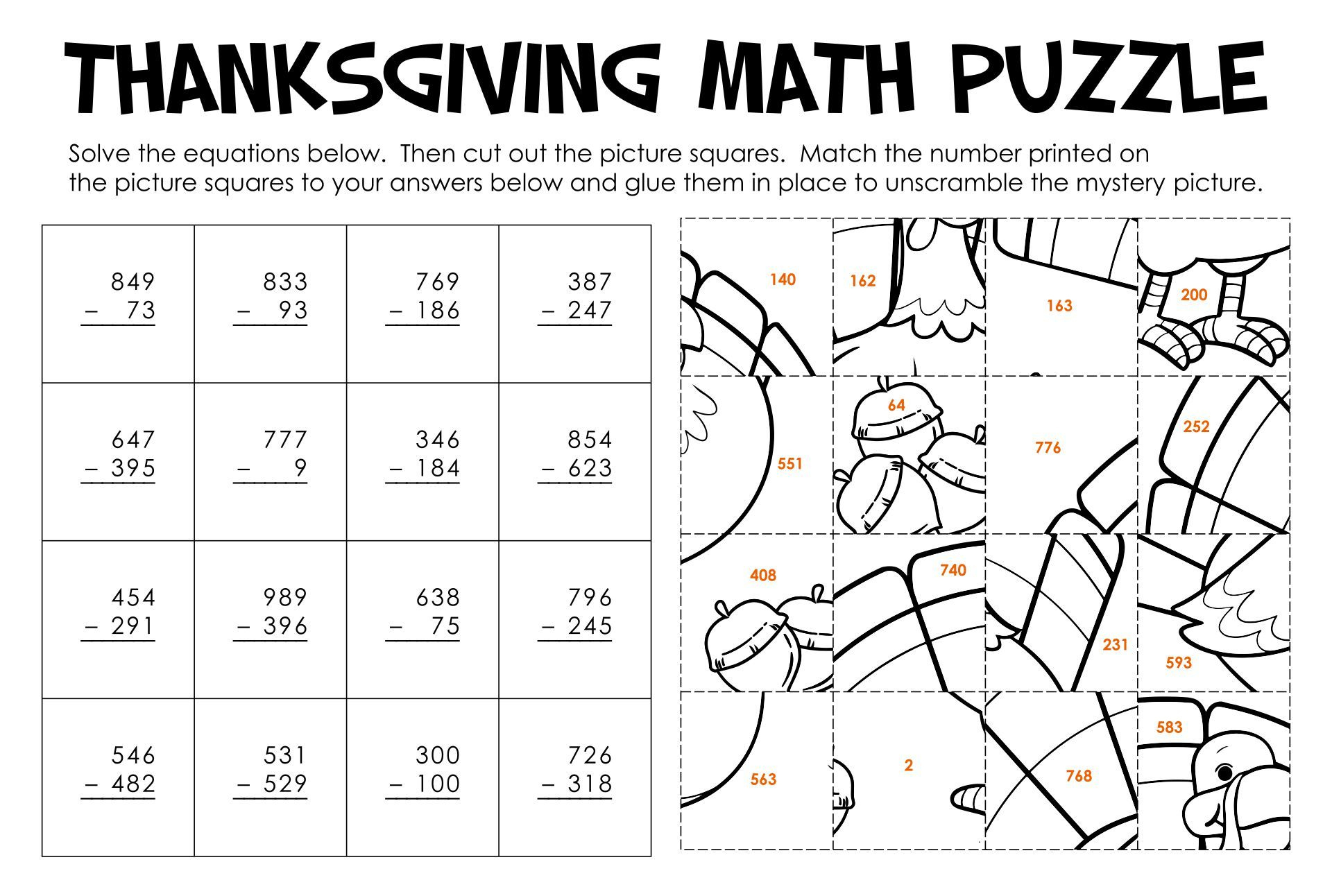 4Th Grade Math Worksheets For Thanksgiving - 15 Free Pdf within Free Thanksgiving Worksheets For 4th Graders