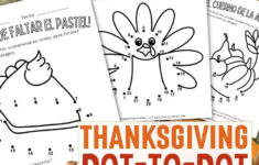 5 Thanksgiving Dot To Dot Printable Worksheets In Spanish throughout Free Printable Spanish Thanksgiving Worksheets