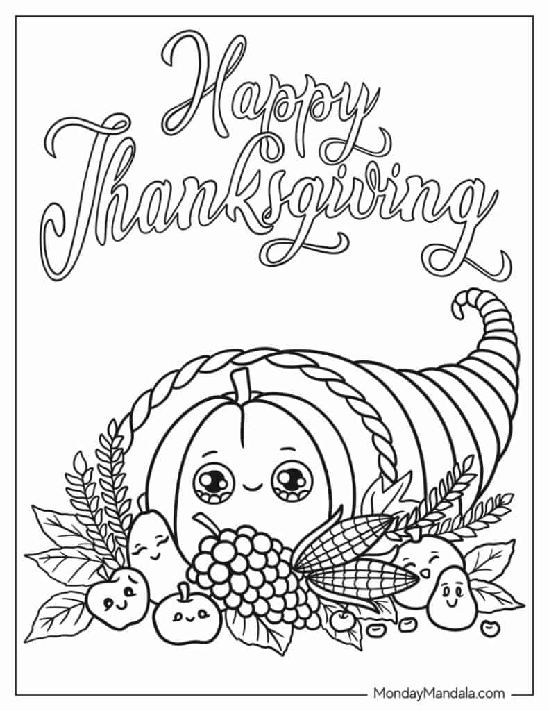 67 Thanksgiving Coloring Pages (Free Pdf Printables) regarding Thanksgiving Coloring Worksheet