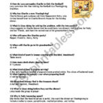 A Charlie Brown Thanksgiving  Answers   Esl Worksheetstella Mater Inside A Charlie Brown Thanksgiving Worksheet