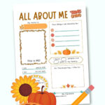 All About Me   Thanksgiving Printable Worksheet For Thanksgiving Main Idea Worksheets