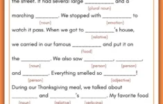 Best Thanksgiving Mad Libs Free Printable (Use It This Year!) intended for Thanksgiving Mad Libs Worksheets