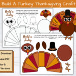 Build A Turkey Craft For Kids, Thankful Turkey, Printable Regarding Thanksgiving Turkey Worksheet