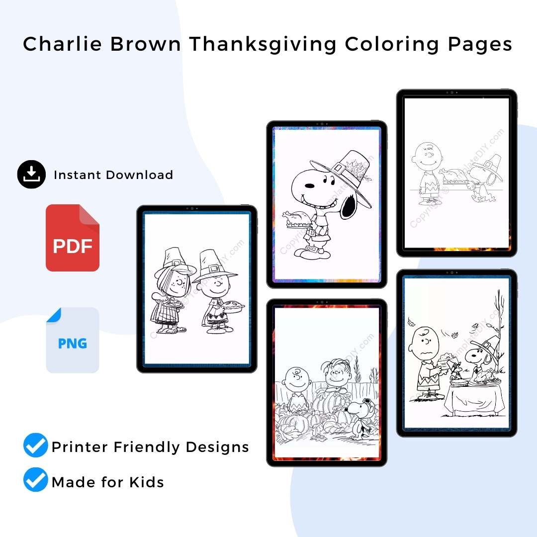 Charlie Brown Thanksgiving Coloring Pages Printable In Pdf for Charlie Brown Thanksgiving Worksheet