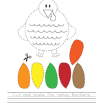 Cut And Paste Thanksgiving Worksheets Worksheets Inside Free Thanksgiving Cut And Paste Worksheets
