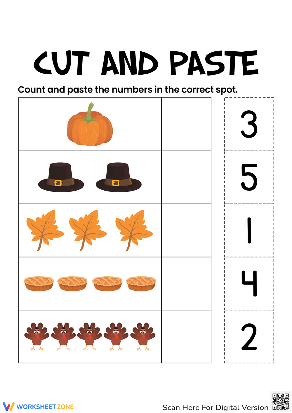 Cut And Paste Thanksgiving Worksheets Worksheets intended for Cut And Paste Thanksgiving Worksheets