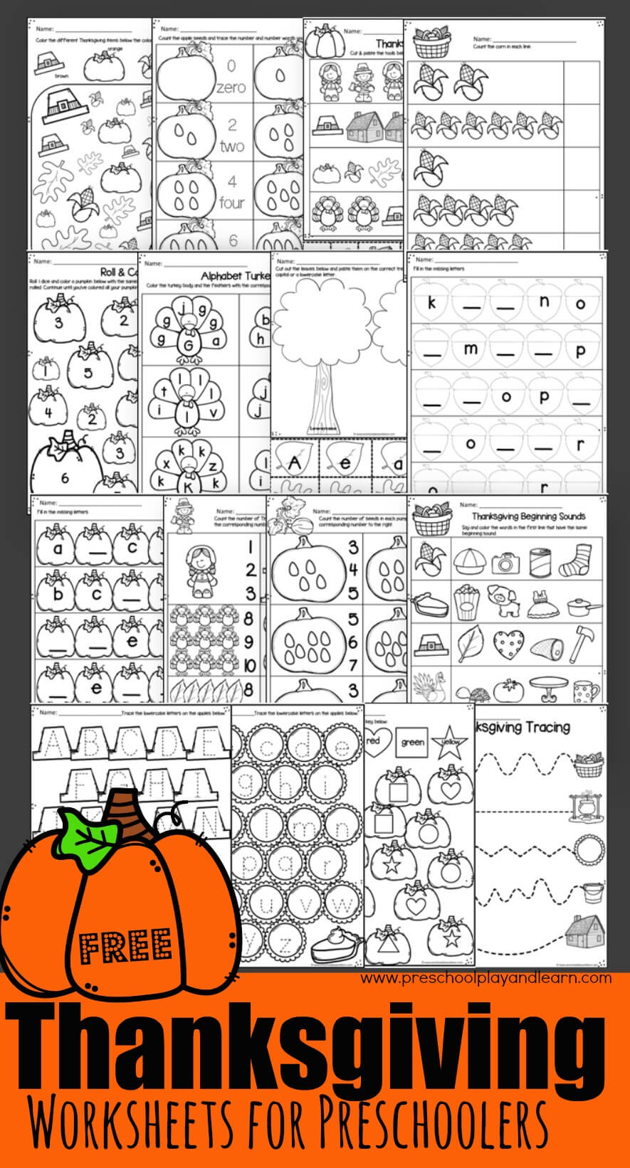 🦃 Free Printable Thanksgiving Worksheets For Preschool throughout Thanksgiving Worksheets For 3 Year Olds