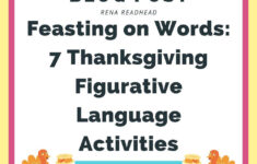 Feasting On Words: 7 Thanksgiving Figurative Language Activities for Thanksgiving Figurative Language Worksheet Answer Key