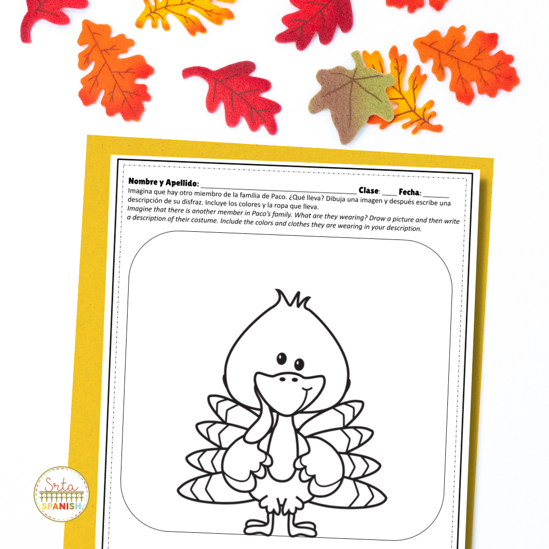 Free Activity For Thanksgiving In Spanish Class - Srta Spanish pertaining to Spanish Thanksgiving Worksheets